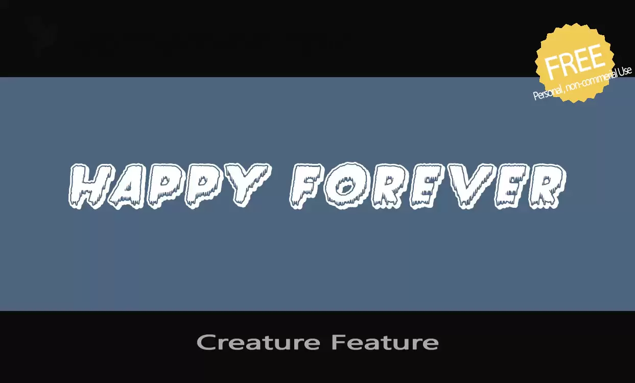 Font Sample of Creature-Feature