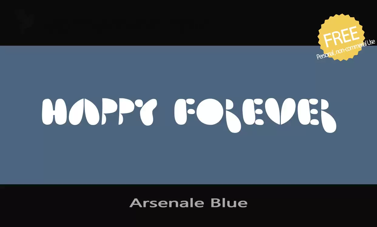 Font Sample of Arsenale-Blue