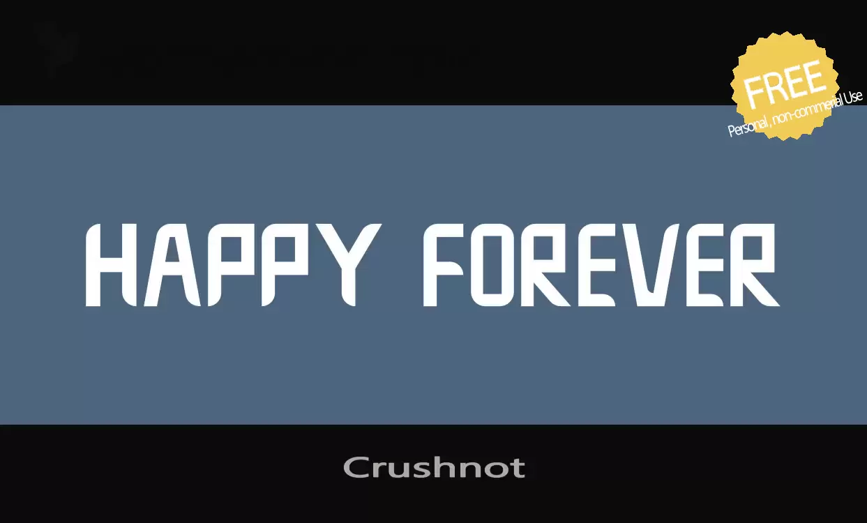 Font Sample of Crushnot