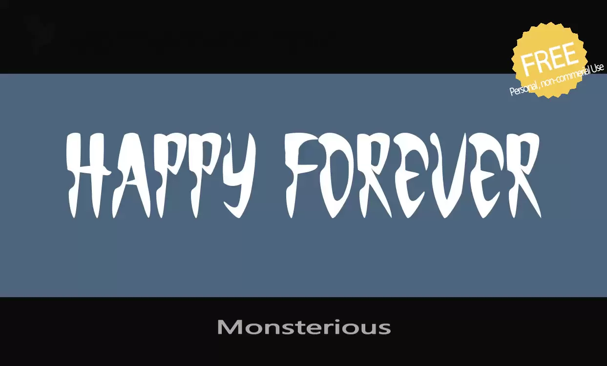 Font Sample of Monsterious