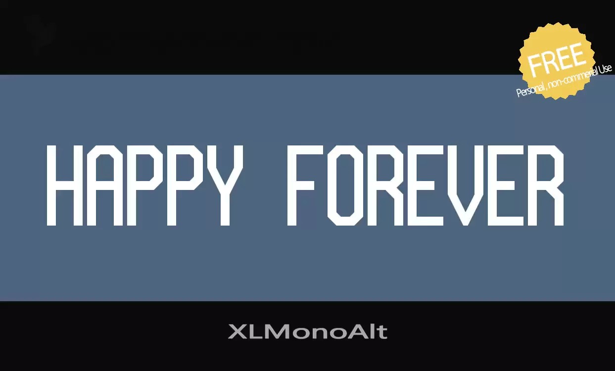 Font Sample of XLMonoAlt