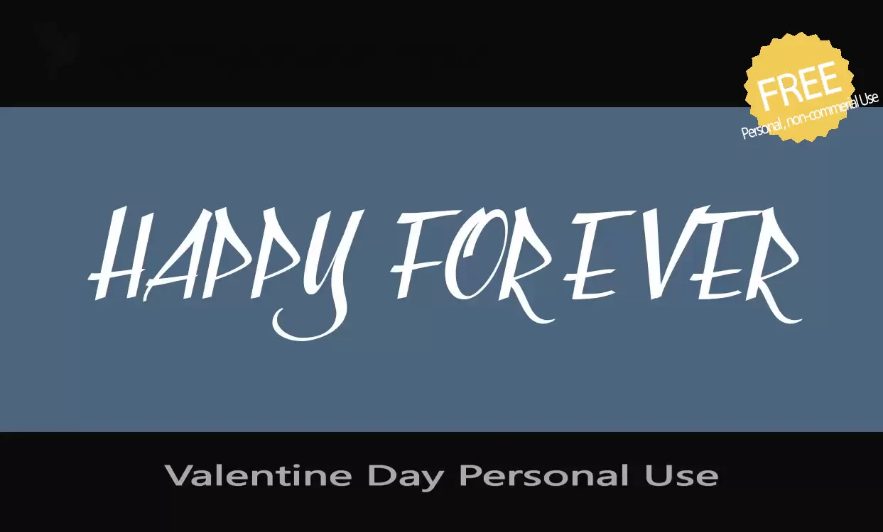 「Valentine-Day-Personal-Use」字体效果图