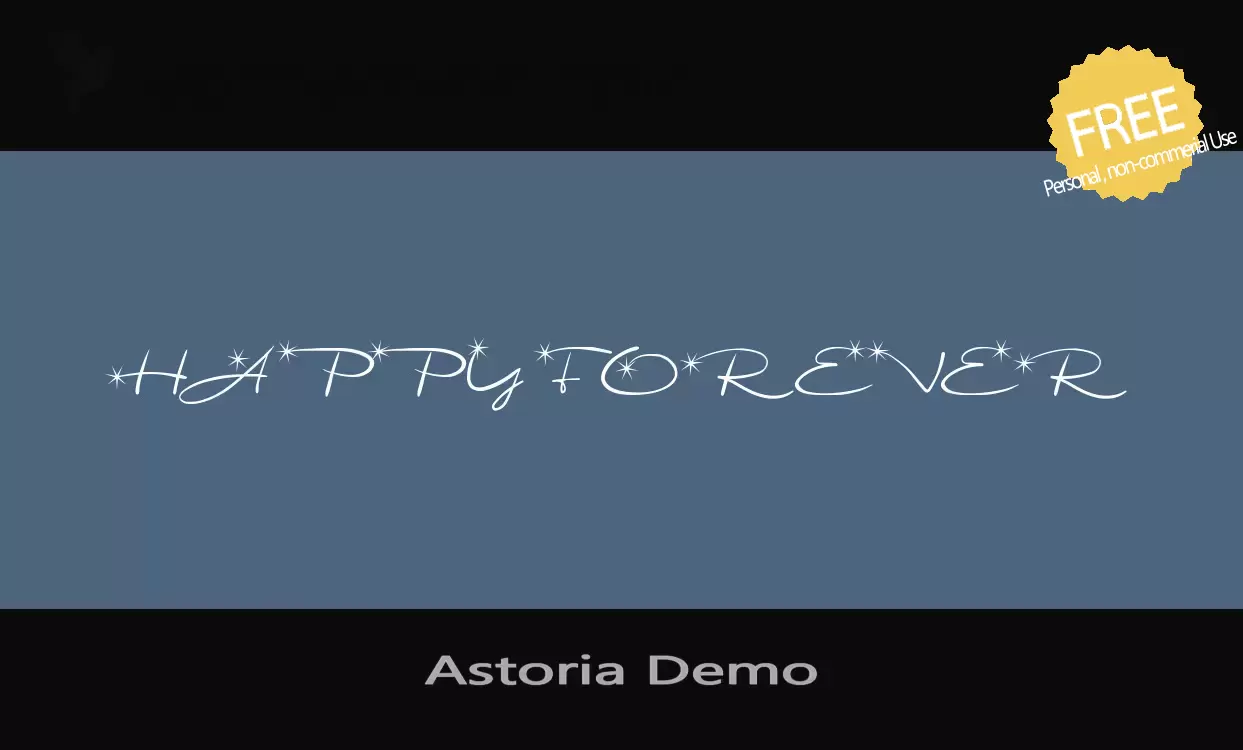 Font Sample of Astoria-Demo