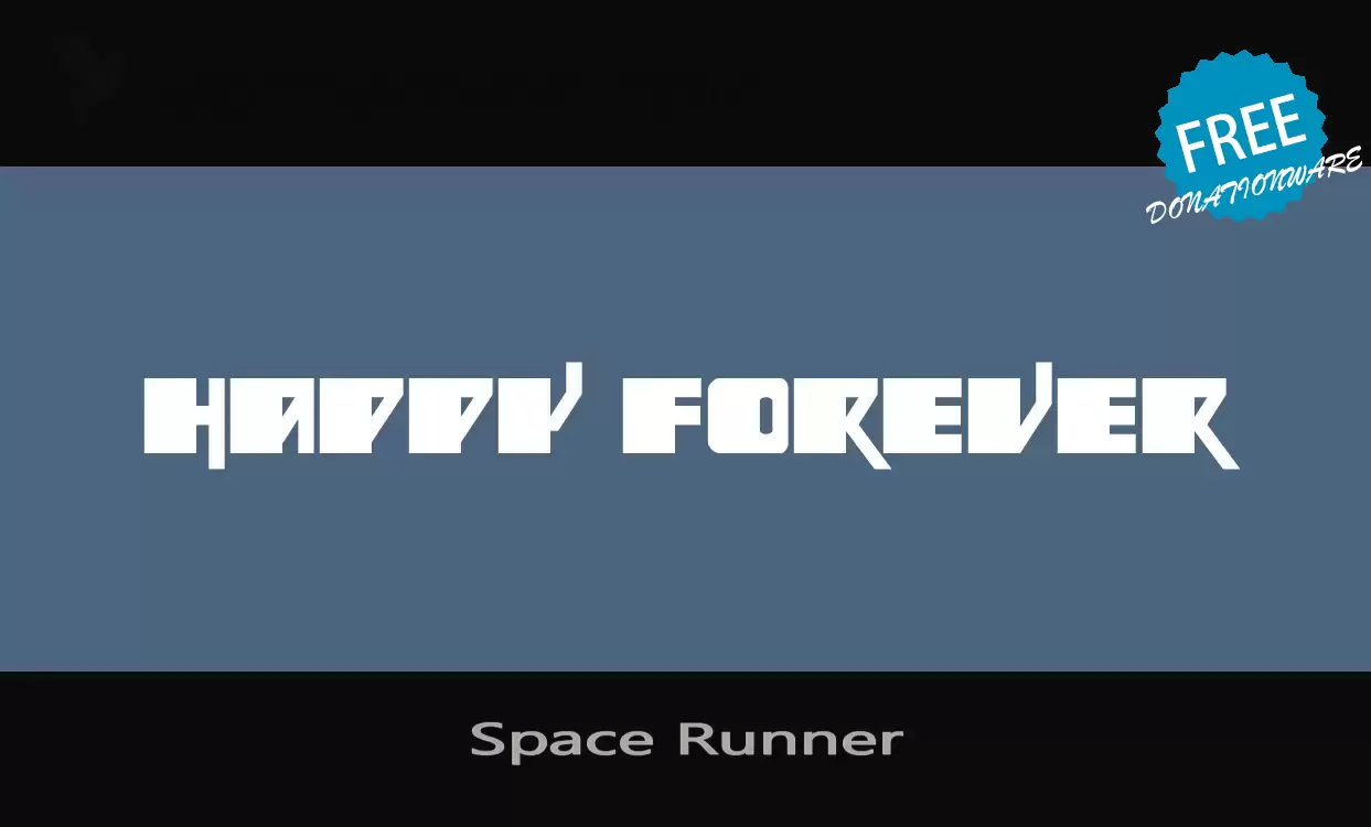 Font Sample of Space-Runner