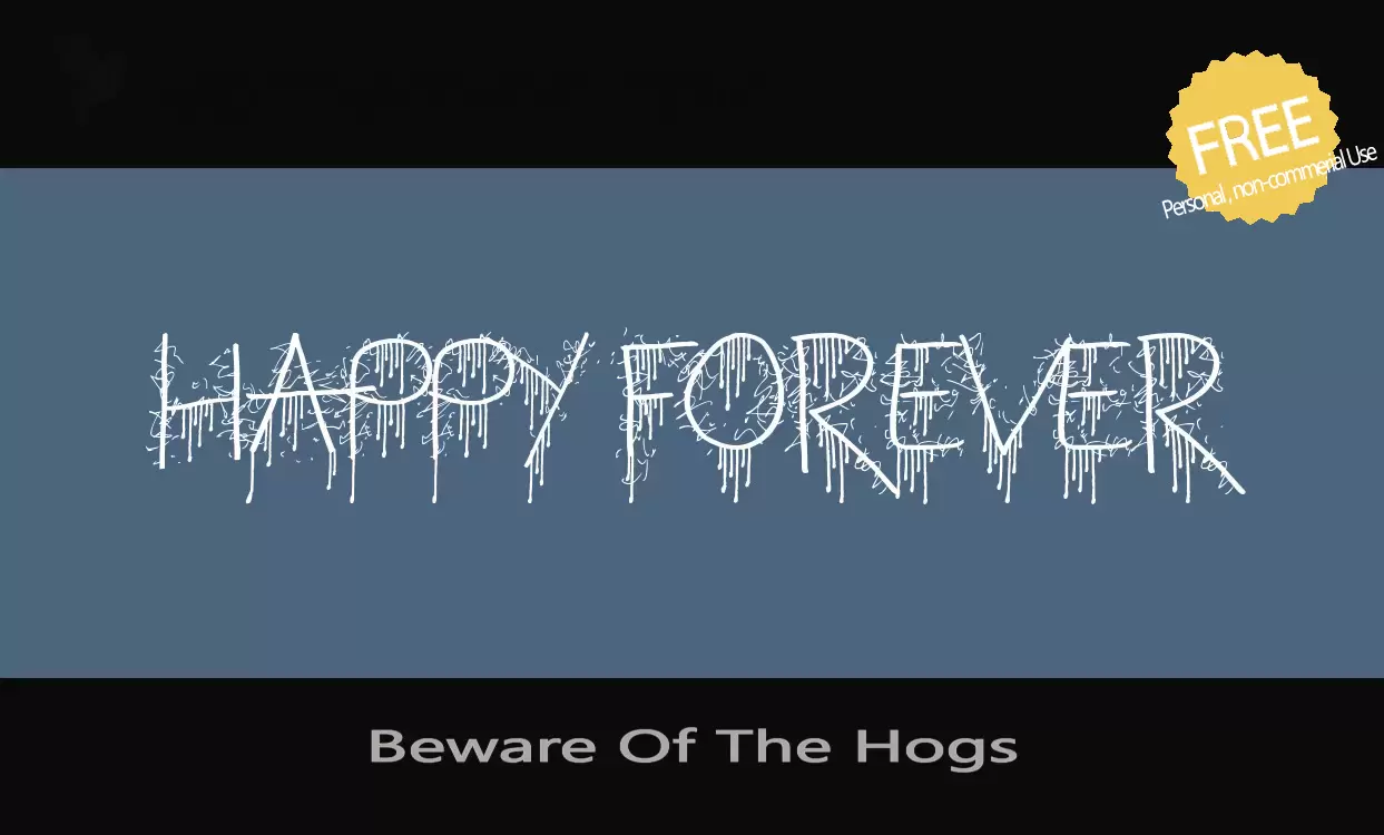 「Beware-Of-The-Hogs」字体效果图