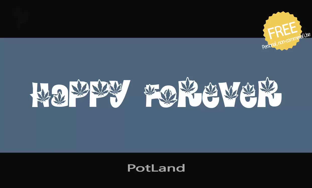 Font Sample of PotLand