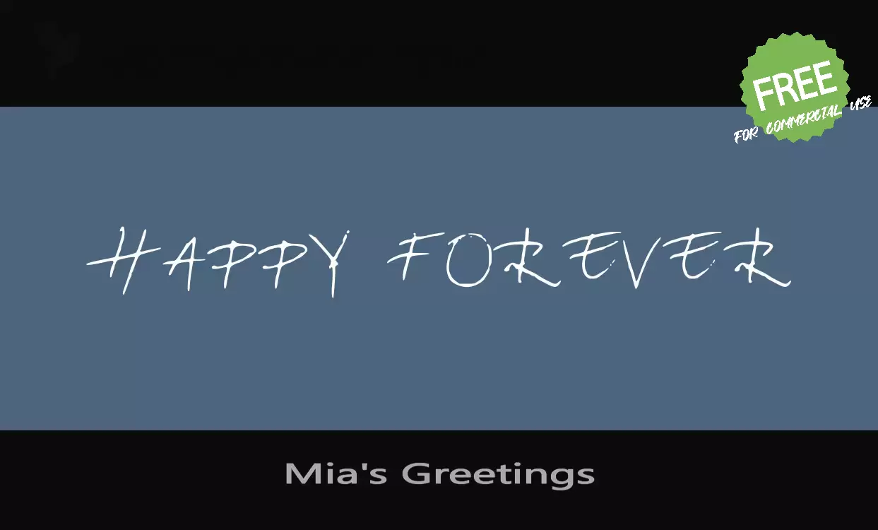 「Mia's-Greetings」字体效果图