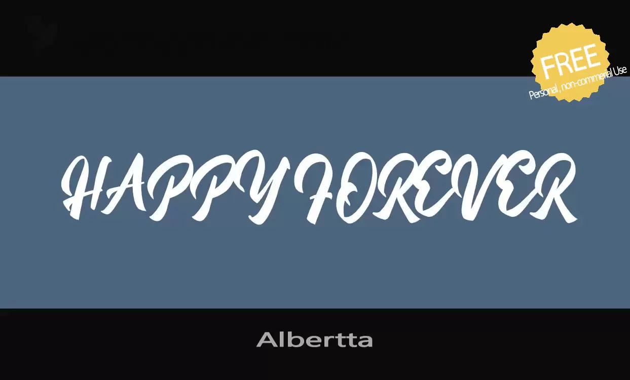 Font Sample of Albertta