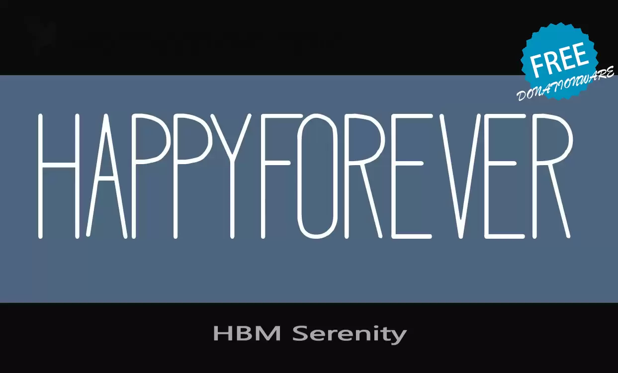 Font Sample of HBM-Serenity