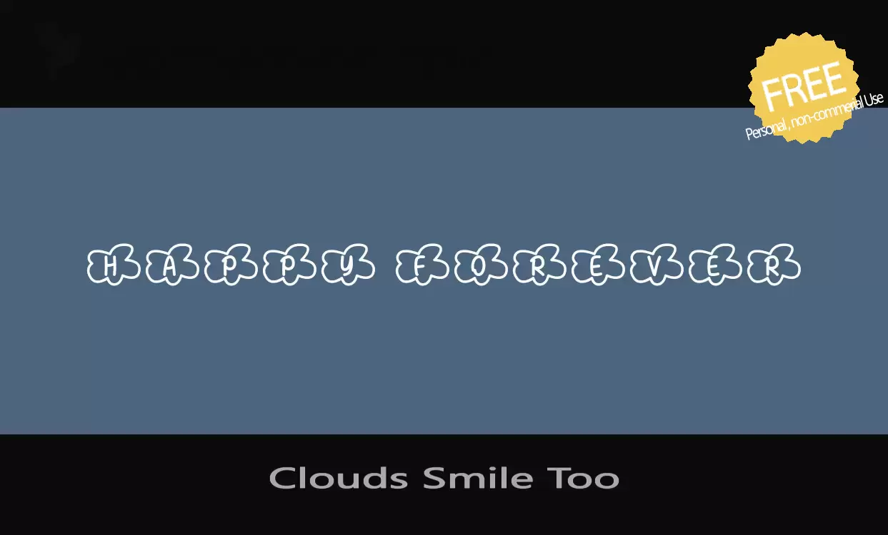 Font Sample of Clouds-Smile-Too