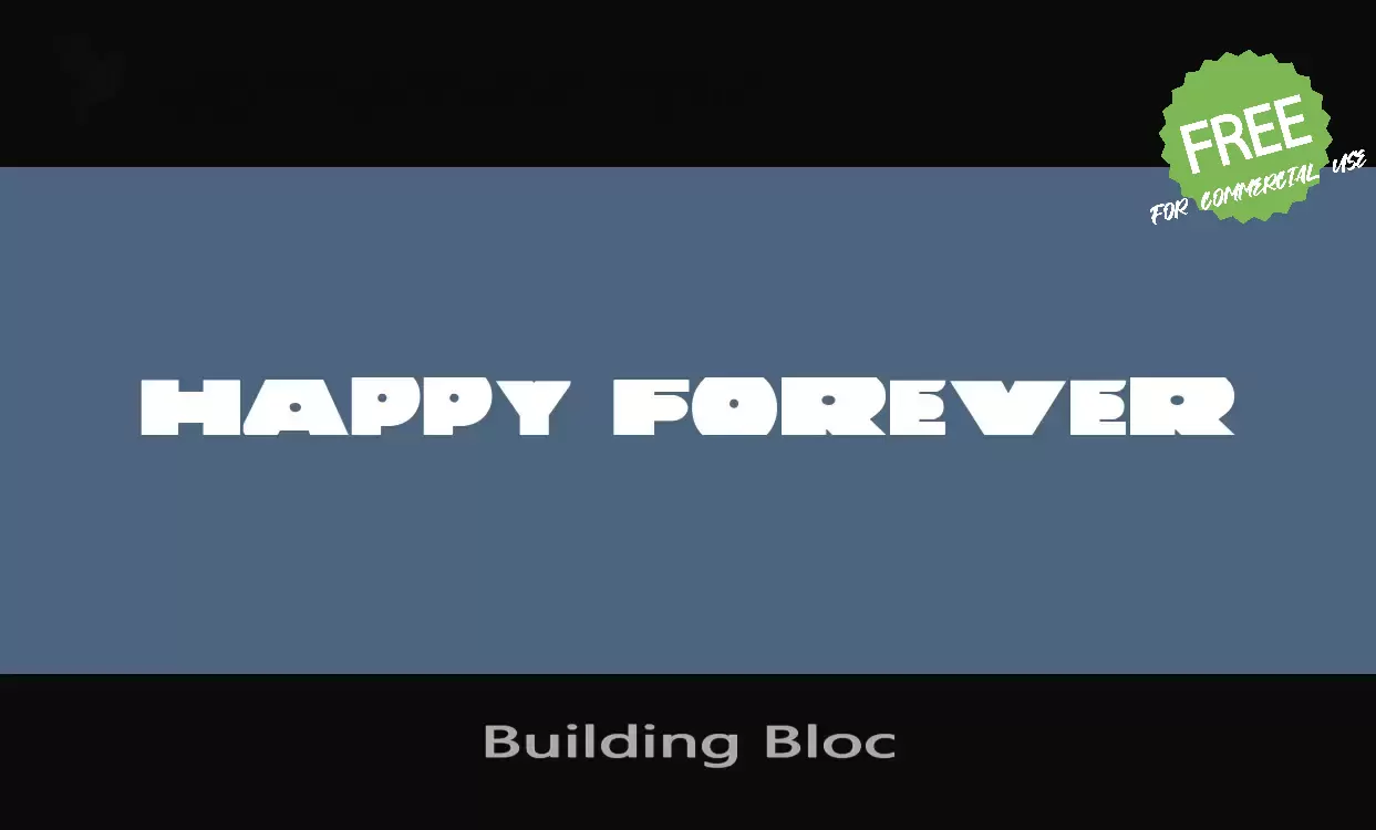 Font Sample of Building-Bloc