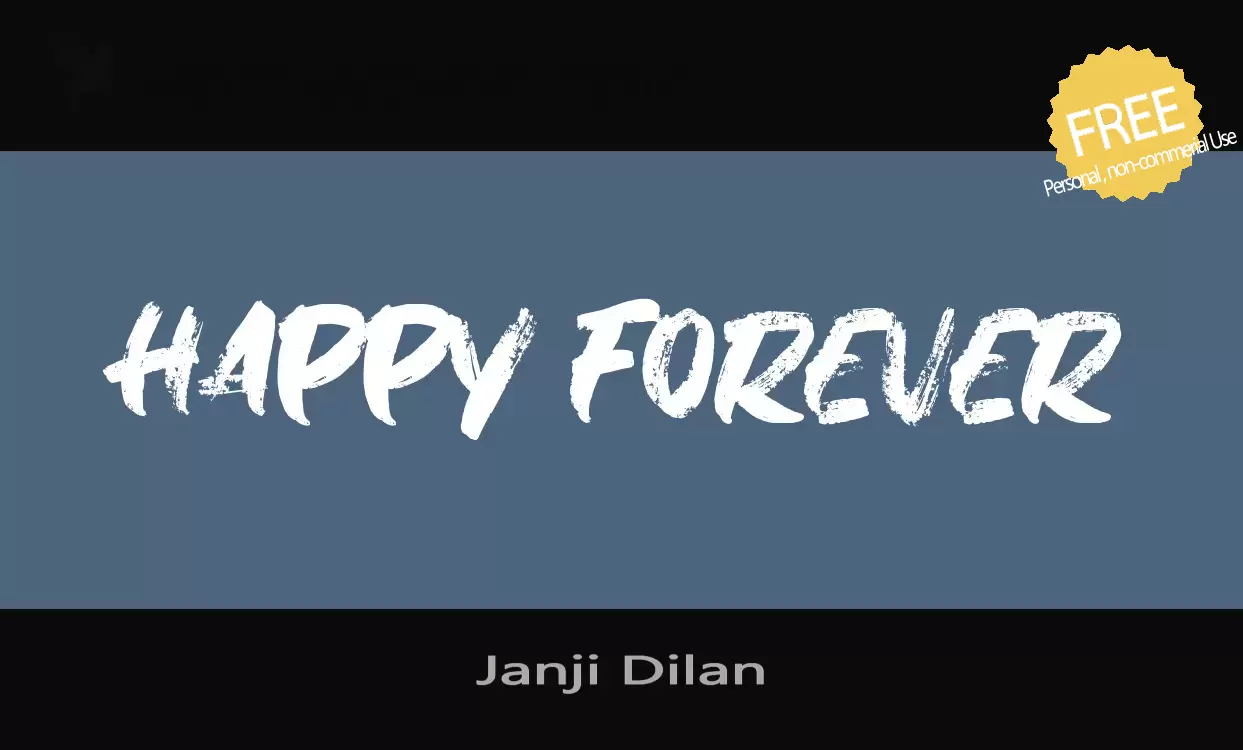 Font Sample of Janji-Dilan