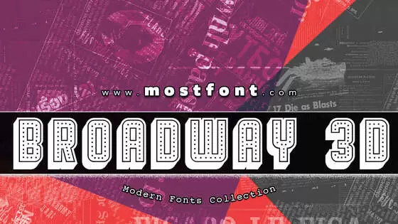 Typographic Design of Broadway-3D-Filled