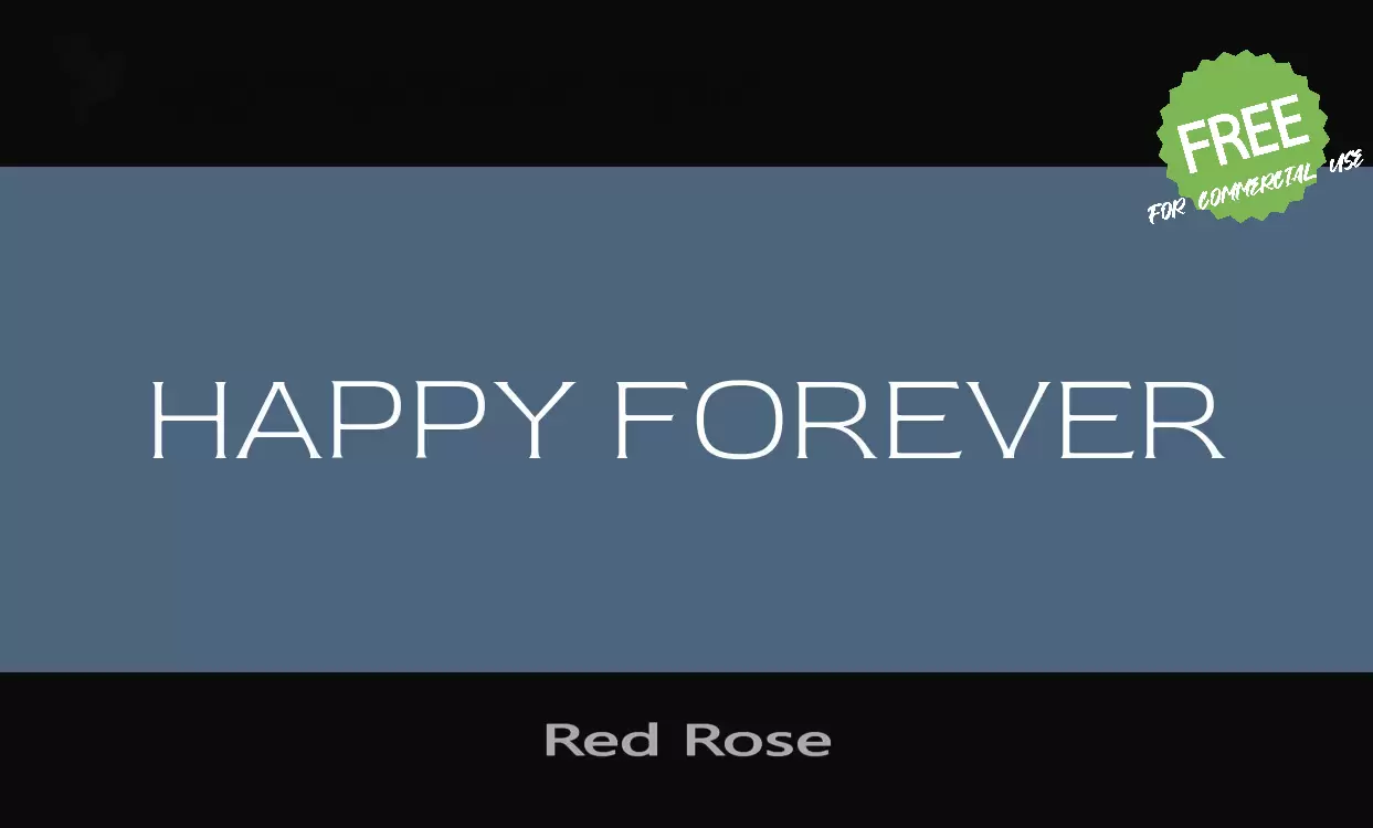 Font Sample of Red-Rose