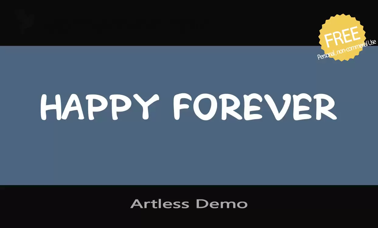 Font Sample of Artless-Demo