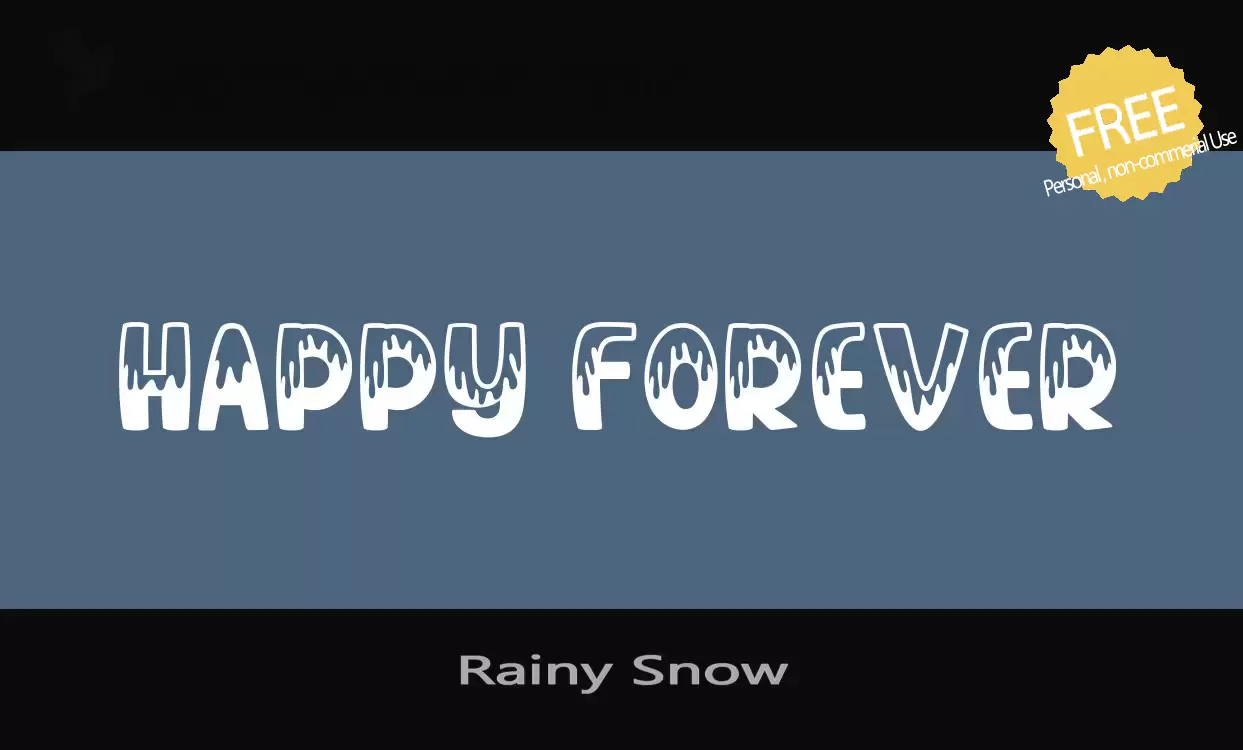 Font Sample of Rainy-Snow