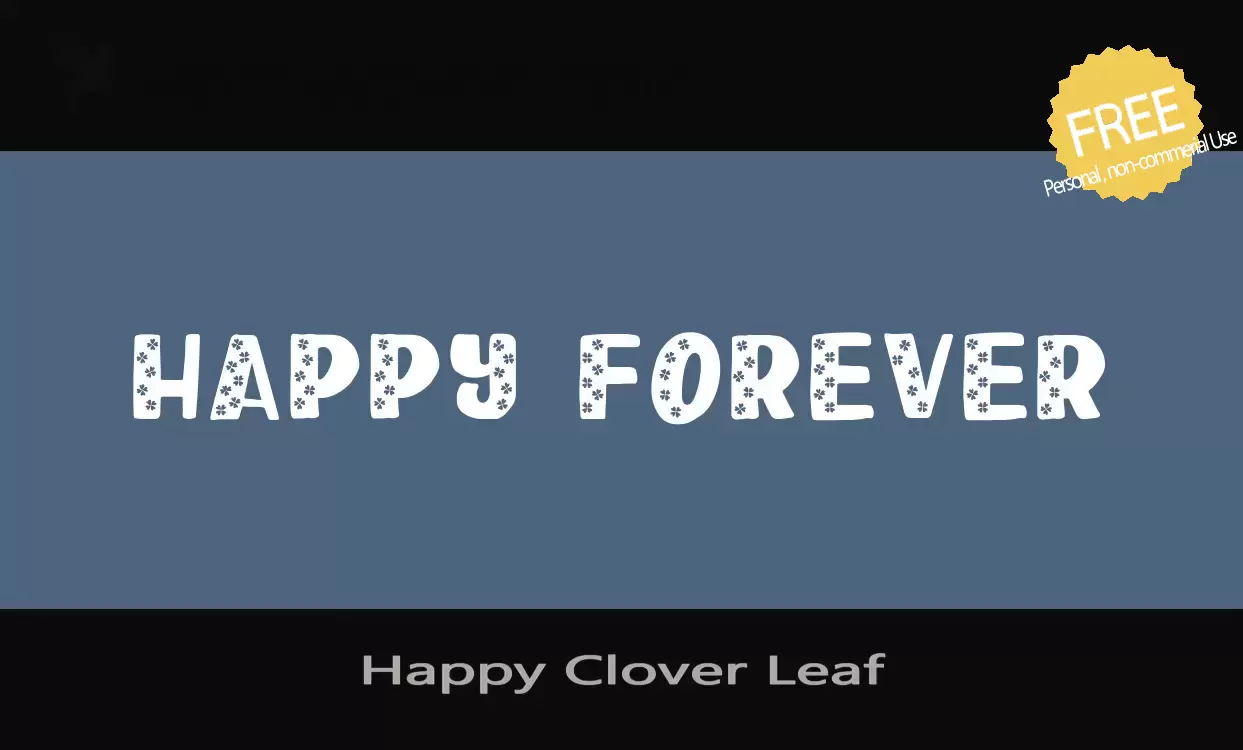 「Happy-Clover-Leaf」字体效果图