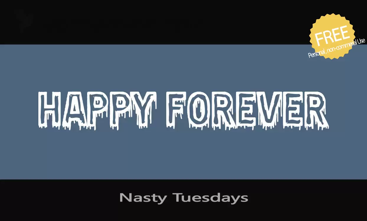 Font Sample of Nasty-Tuesdays