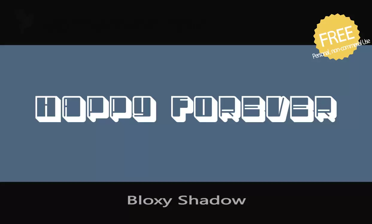 Font Sample of Bloxy-Shadow