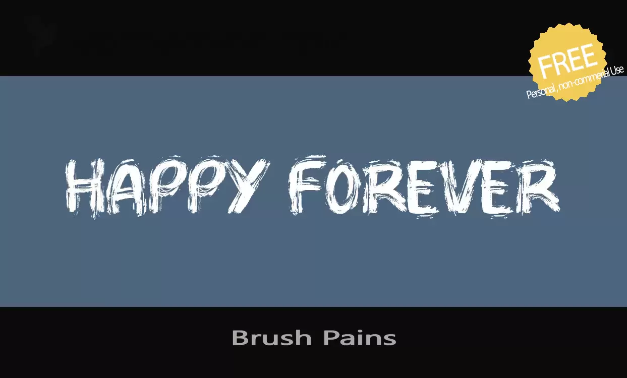 「Brush-Pains」字体效果图