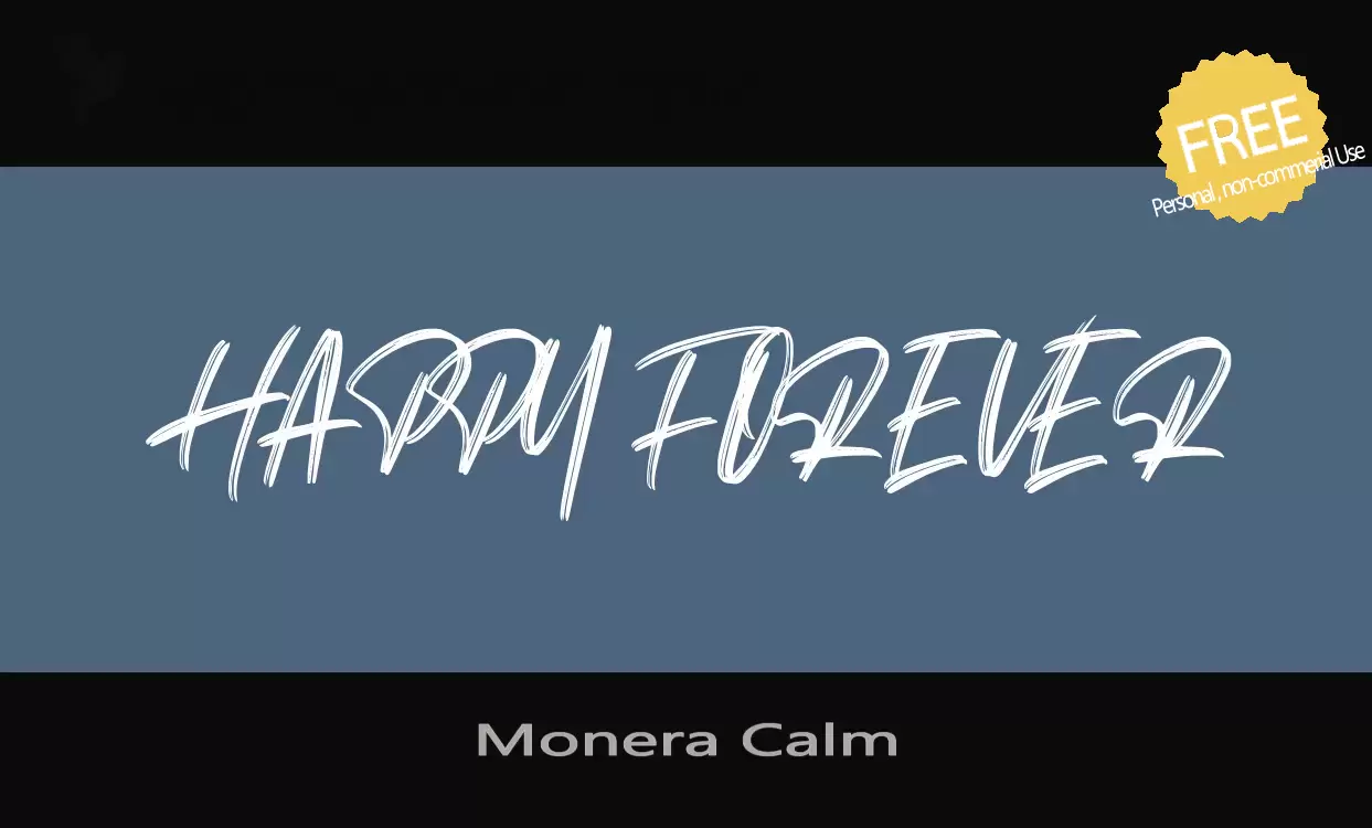 「Monera-Calm」字体效果图