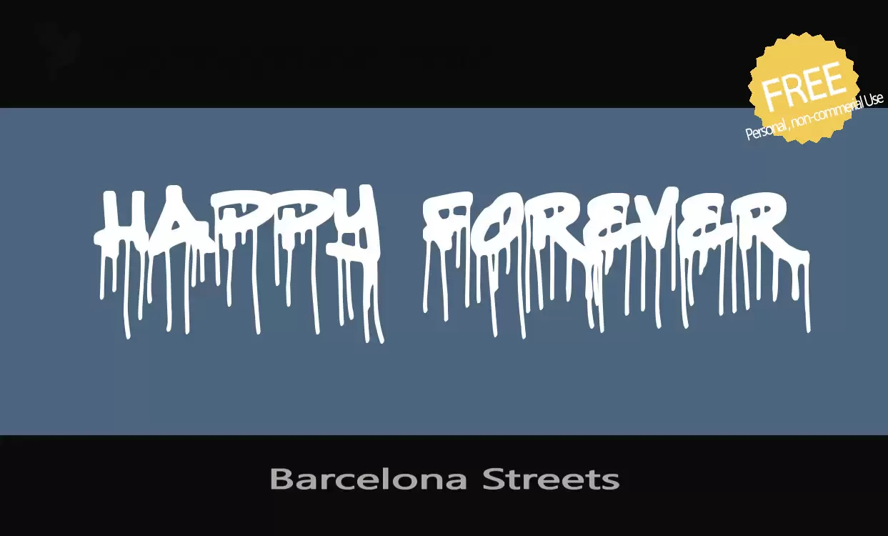 「Barcelona-Streets」字体效果图