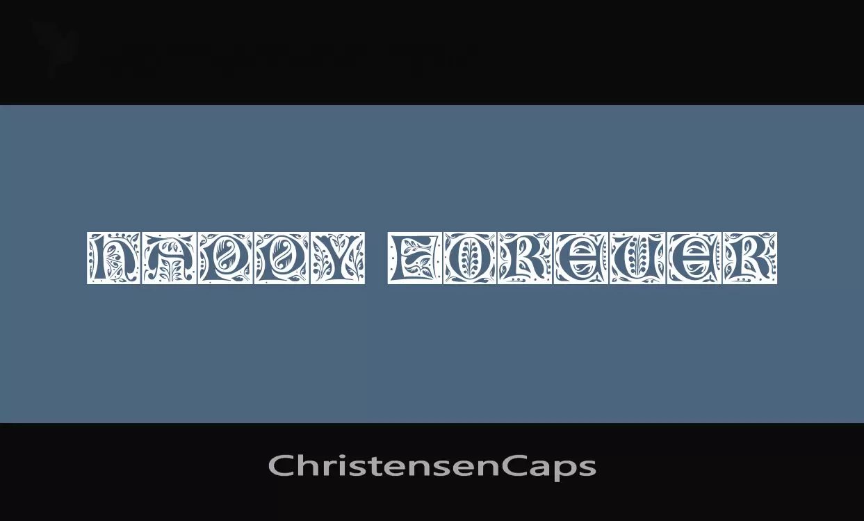 Font Sample of ChristensenCaps