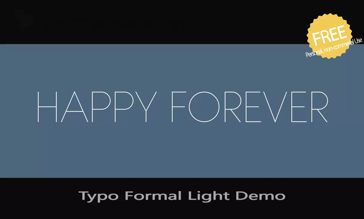 「Typo-Formal-Light-Demo」字体效果图