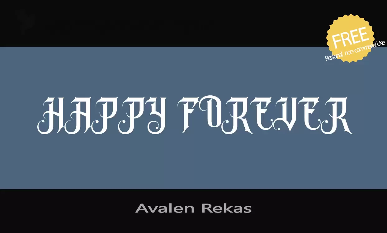 Font Sample of Avalen-Rekas