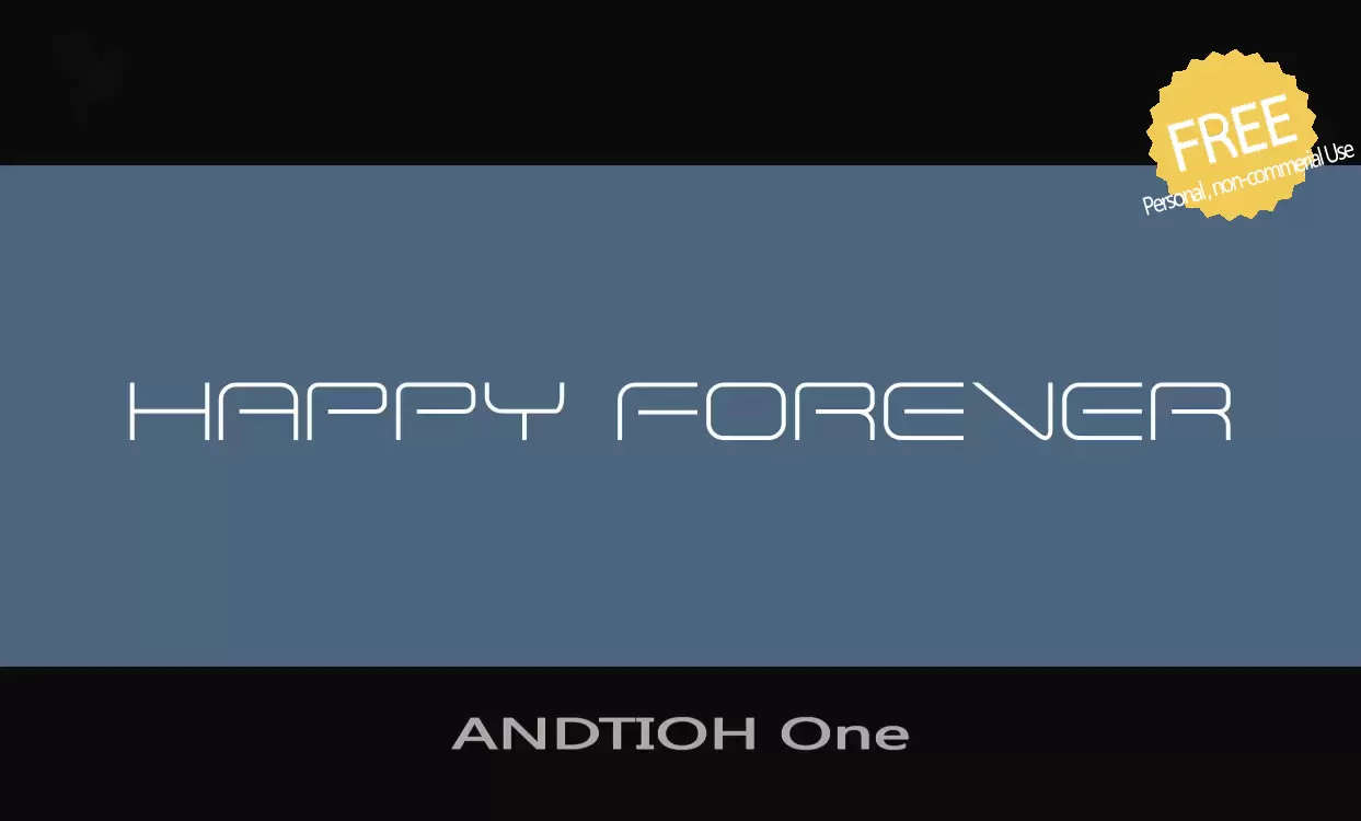 Font Sample of ANDTIOH-One