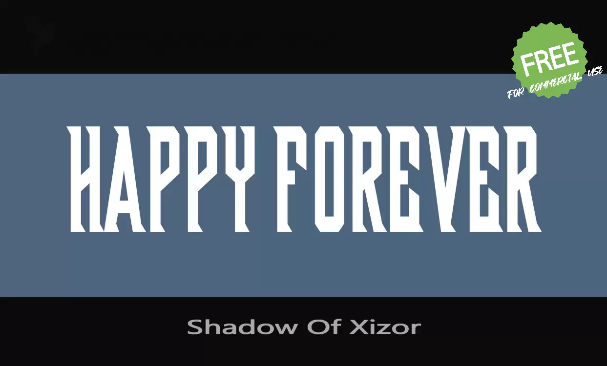 「Shadow Of Xizor」字体效果图