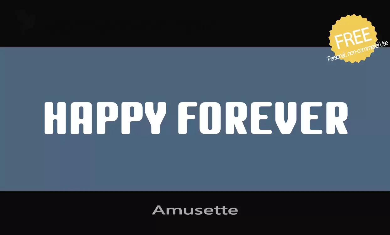 Font Sample of Amusette