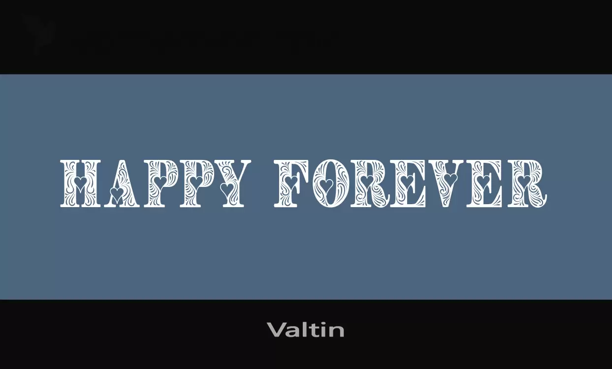 「Valtin」字体效果图