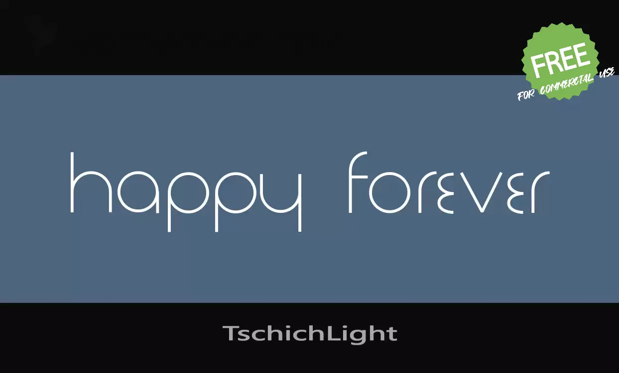 Font Sample of TschichLight