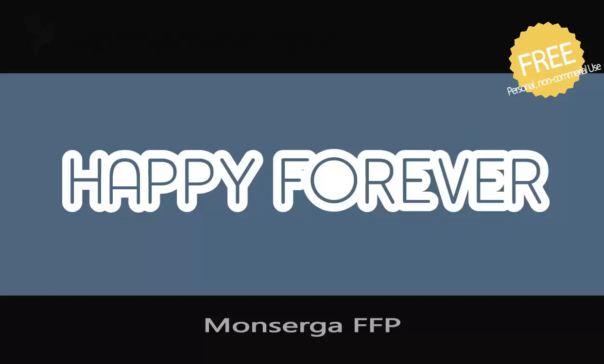 Font Sample of Monserga-FFP