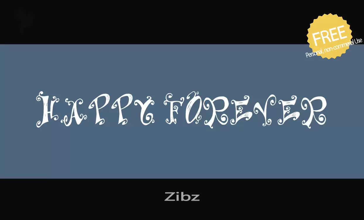 「Zibz」字体效果图