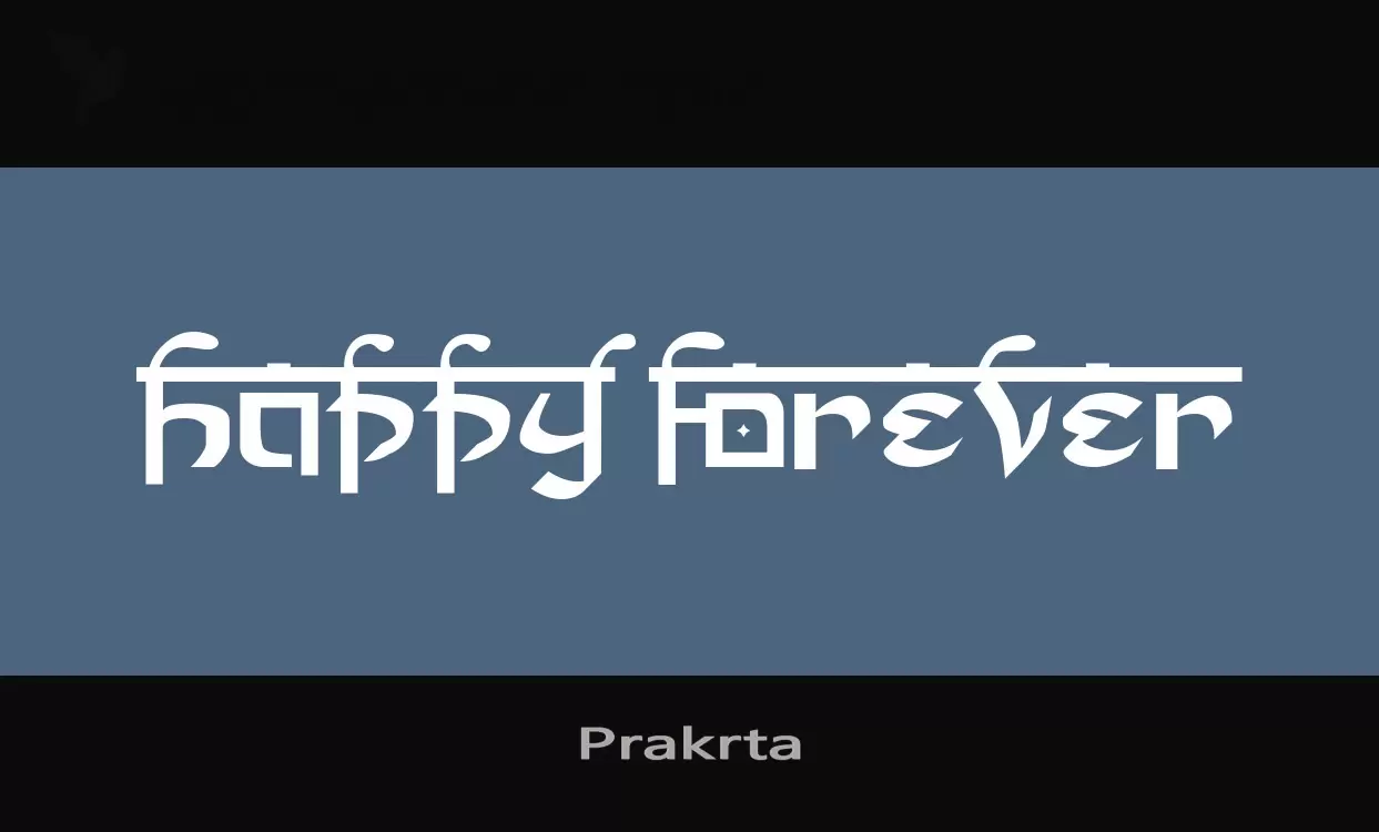 「Prakrta」字体效果图