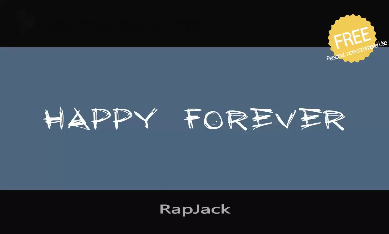 Font Sample of RapJack