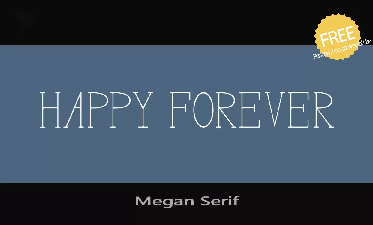 「Megan-Serif」字体效果图