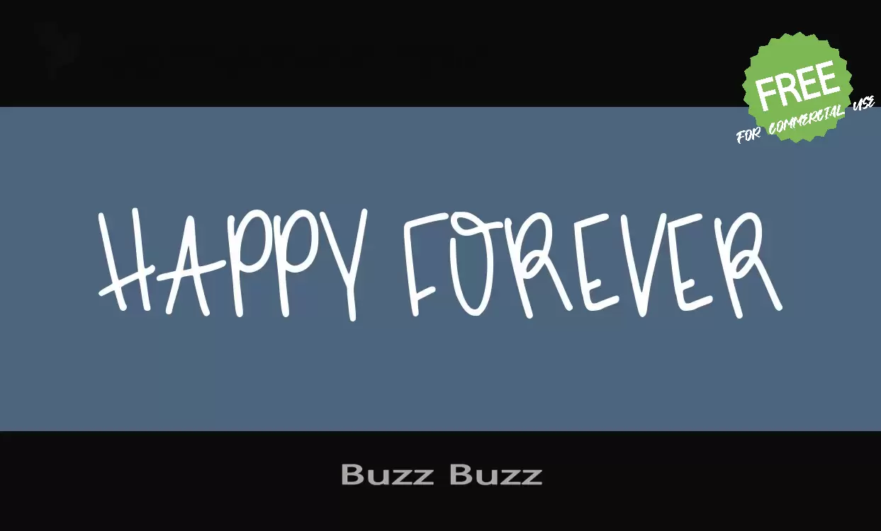 Font Sample of Buzz-Buzz