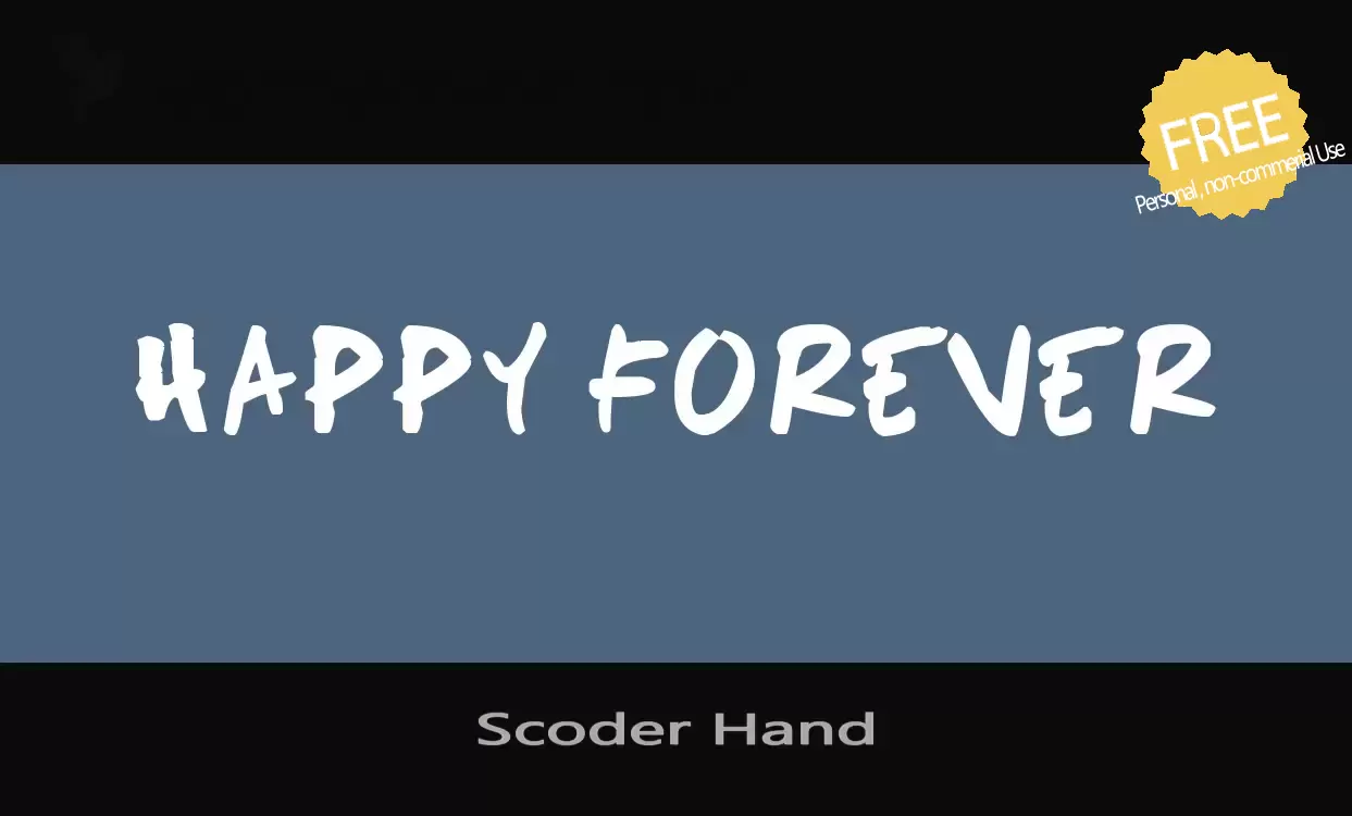 「Scoder-Hand」字体效果图