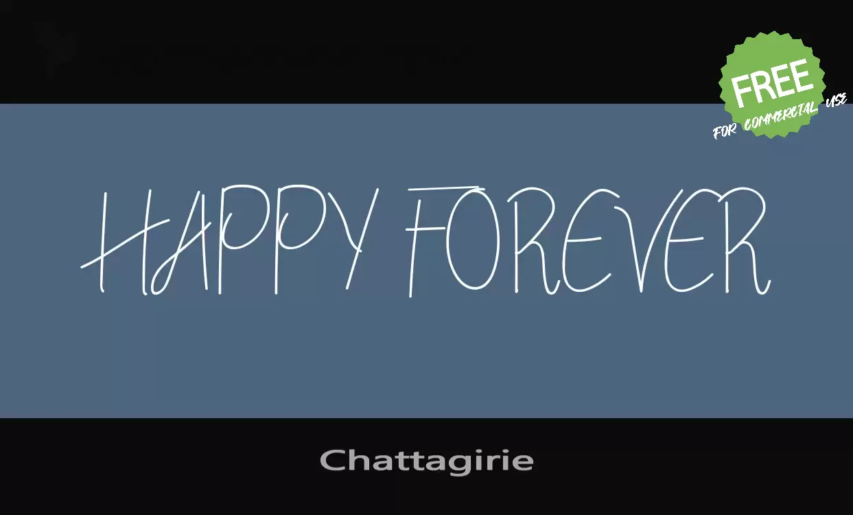 Font Sample of Chattagirie