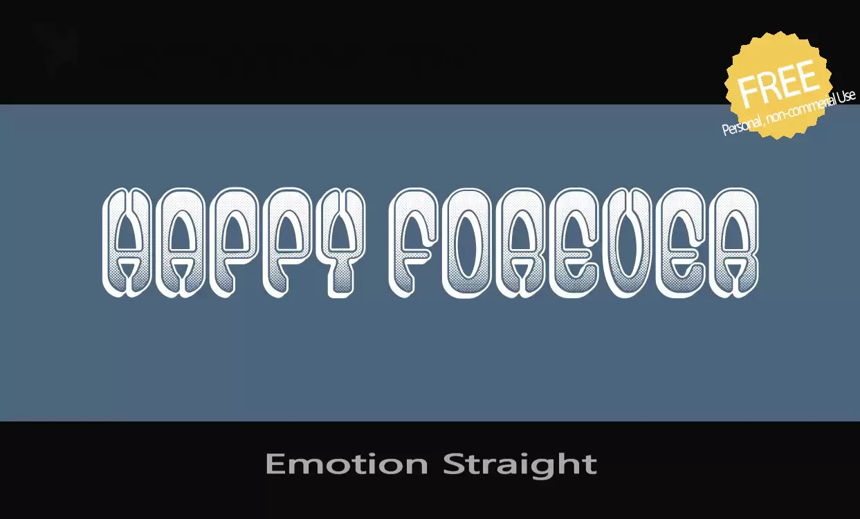 「Emotion-Straight」字体效果图