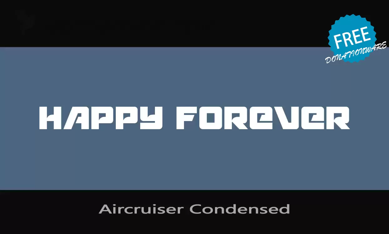 Font Sample of Aircruiser-Condensed