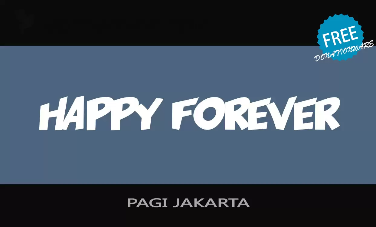 Font Sample of PAGI-JAKARTA