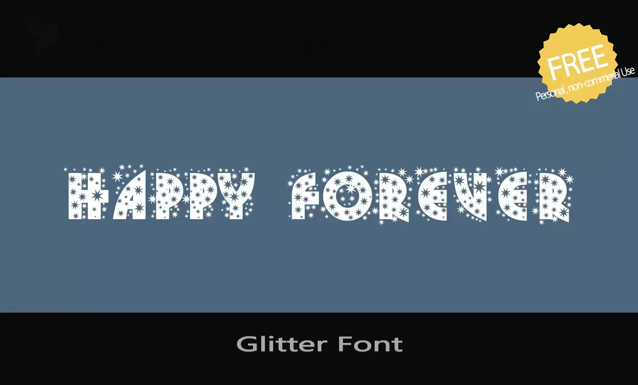 Font Sample of Glitter-Font