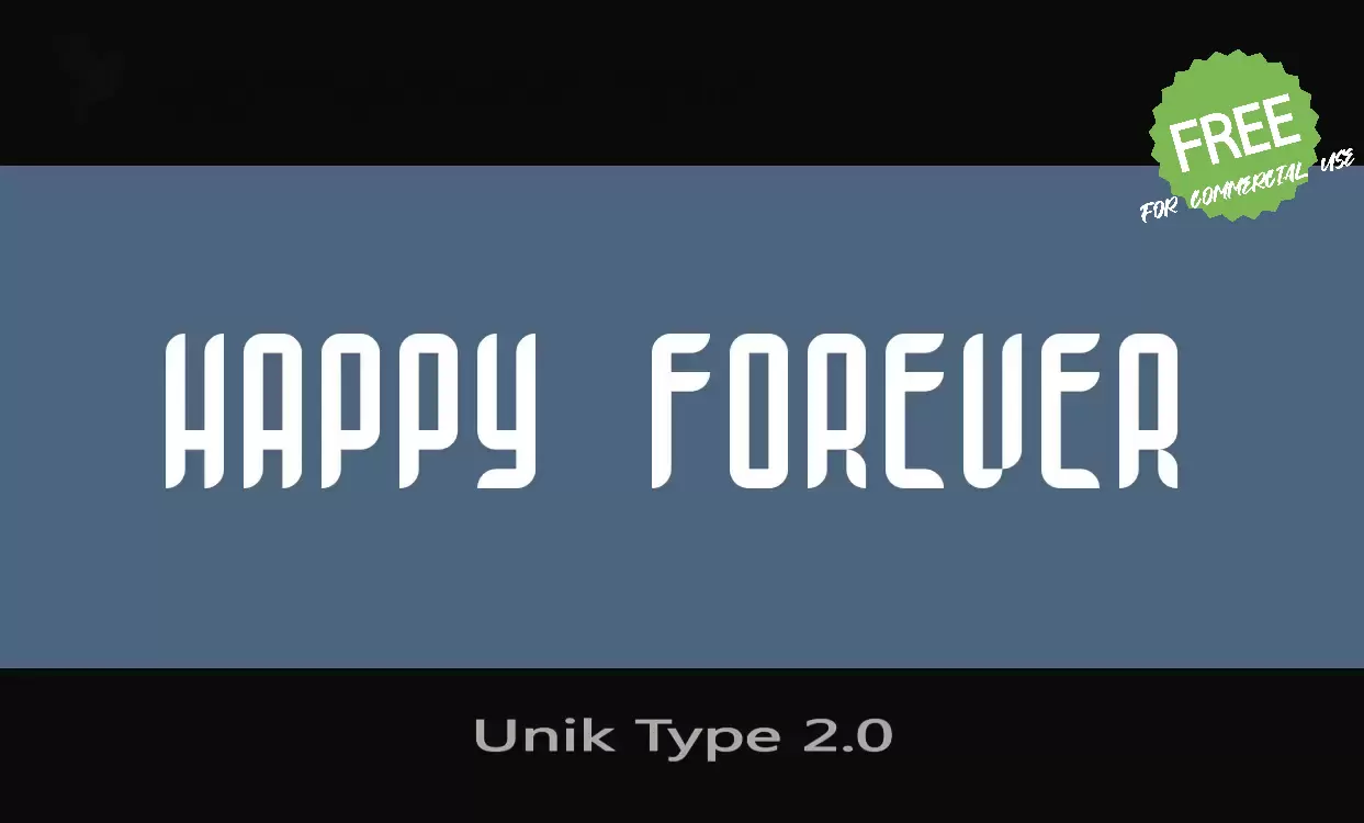 Font Sample of Unik-Type-2.0