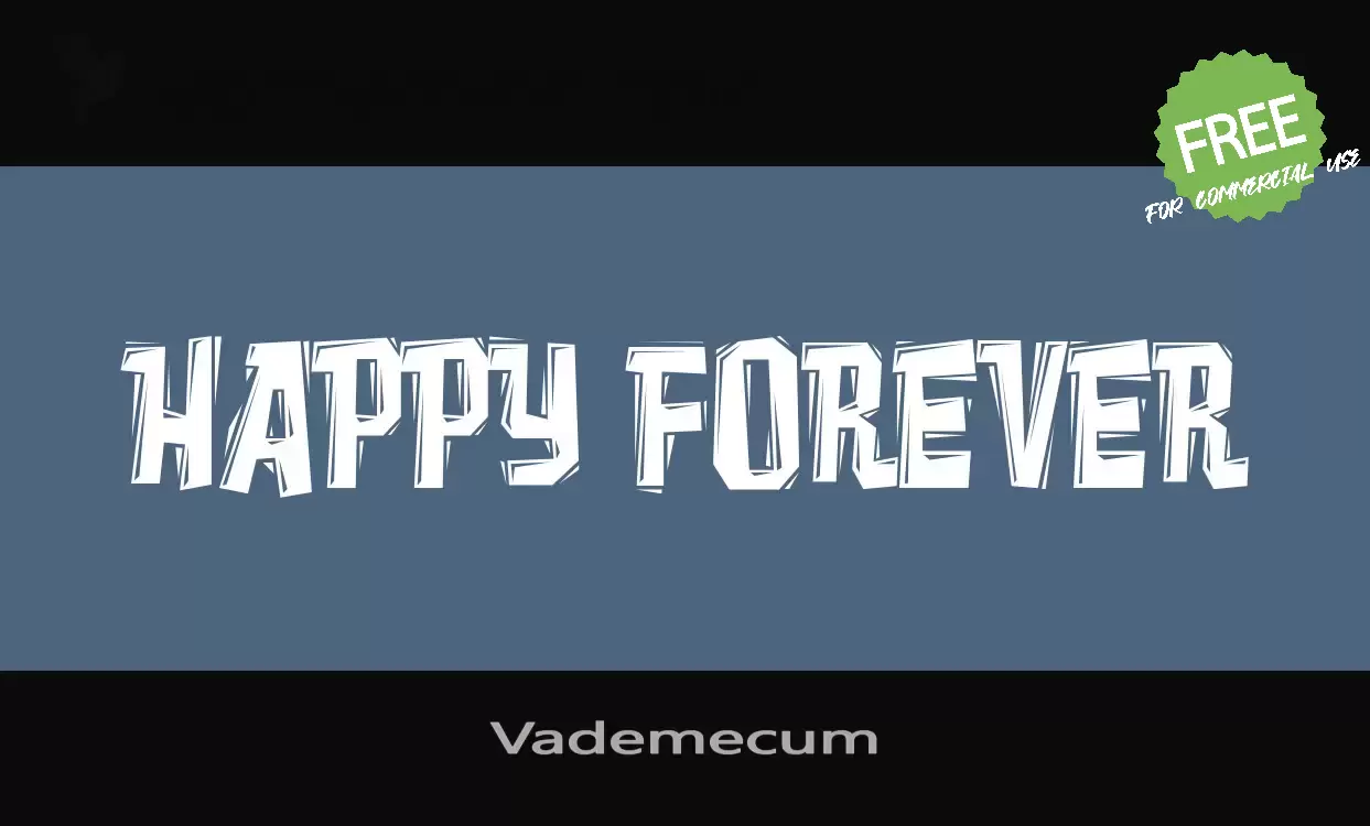 Font Sample of Vademecum