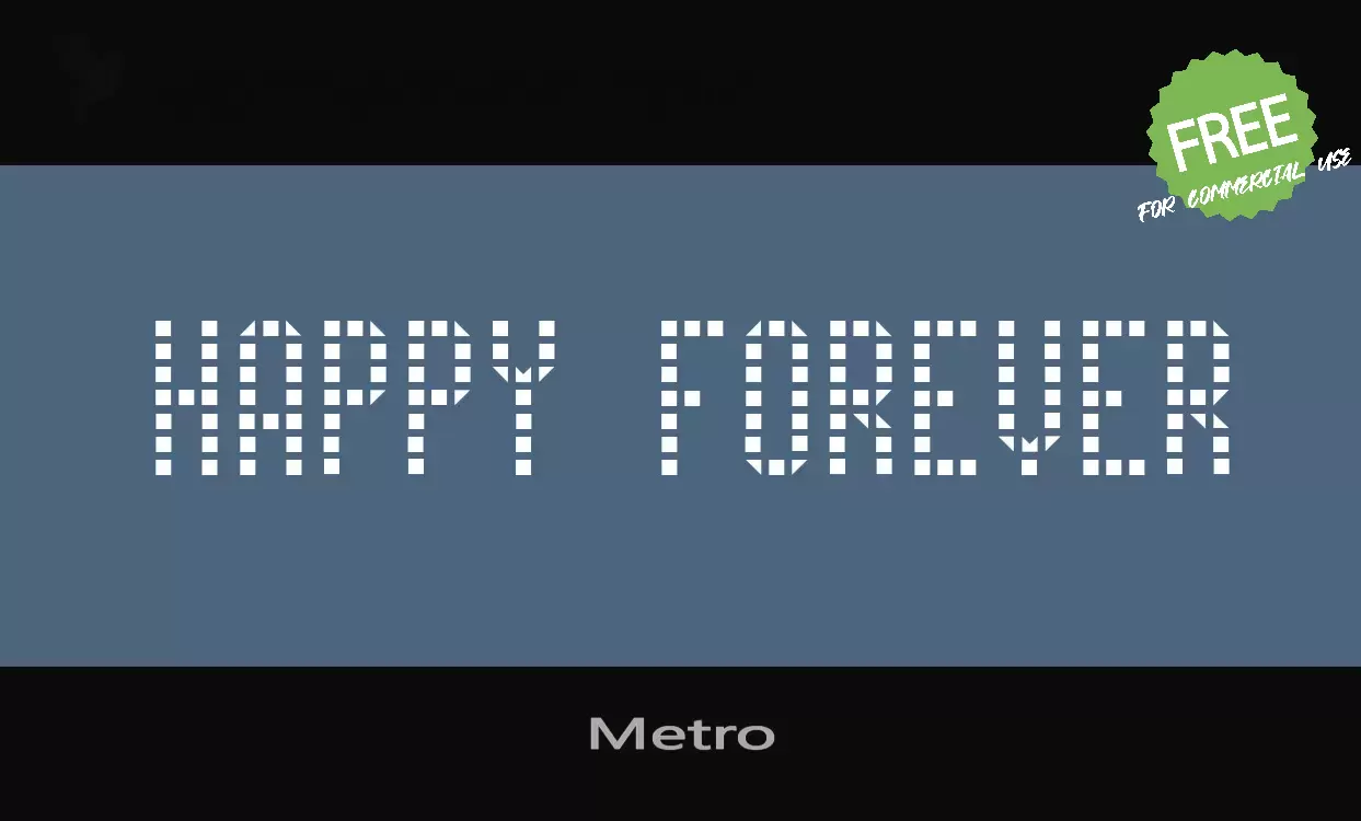 Font Sample of Metro