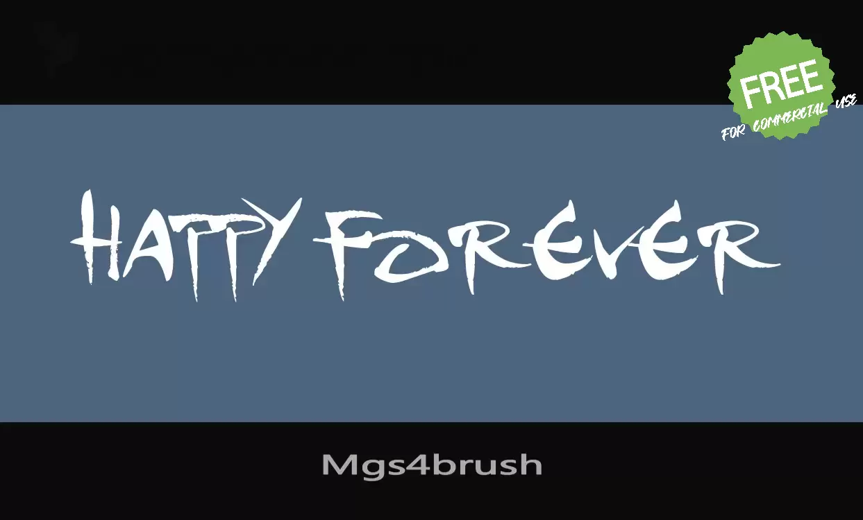 Font Sample of Mgs4brush